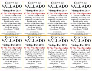2018 Quinta do Vallado Vintage Port – 97 points, Wine Spectator – Shelftalker