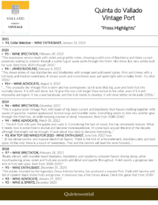 Quinta do Vallado Vintage Port – Press Highlights