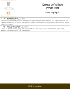 Quinta do Vallado White Port – Press Highlights