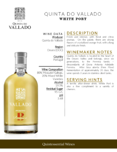 Quinta do Vallado White Port – Fact Sheet