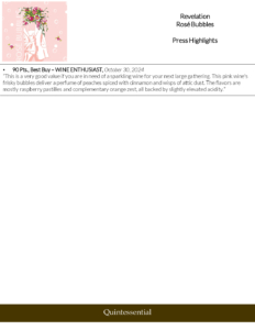 Revelation Rosé Bubbles – Press Highlights