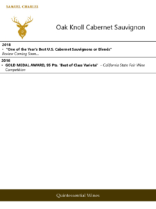 Samuel Charles Oak Knoll Cabernet Sauvignon