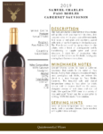 2019 Samuel Charles Paso Robles Cabernet Sauvignon – Fact Sheet