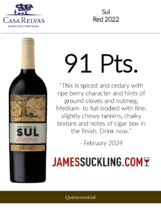 2022 São Miguel do Sul Tinto – 91 points, James Suckling – Accolade Sell Sheet