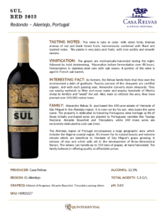 2022 São Miguel do Sul Tinto – Fact Sheet