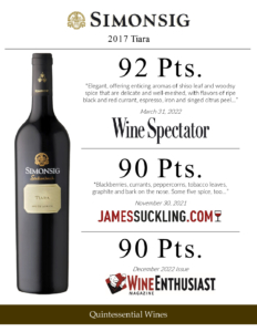 2017 Simonsig Tiara – Accolades Sell Sheet