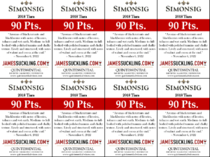 2018 Simonsig Tiara – 90 points, James Suckling – Shelftalker