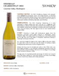 2023 StoneCap Chardonnay – Fact Sheet