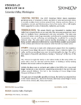 2019 StoneCap Merlot – Fact Sheet