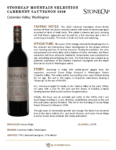 2020 StoneCap Mountain Selection Cabernet Sauvignon – Fact Sheet