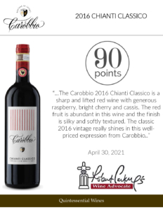 2016 Tenuta Carobbio Chianti Classico – 90 points, Wine Advocate – Accolade Sell Sheet