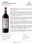 2017 Tenuta Carobbio Chianti Classico – Fact Sheet
