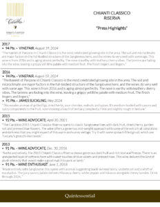 Tenuta Carobbio Chianti Classico Riserva – Press Highlights