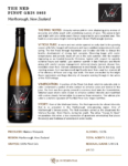 2023 The Ned Pinot Gris – Fact Sheet