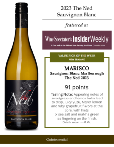 2023 The Ned Sauvignon Blanc – 91 points, Wine Spectator – Accolade Sell Sheet