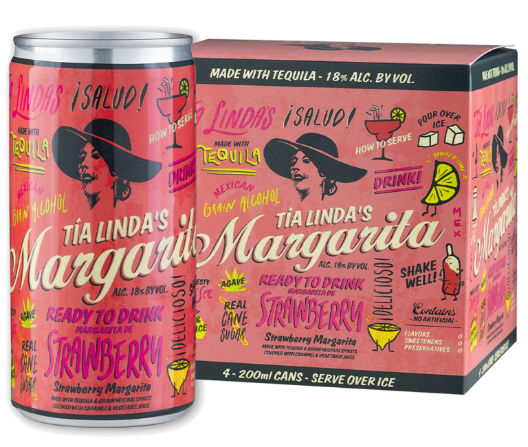 Tia Linda’s Margarita Strawberry - Can & Box Product Image