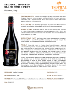 Tropical Black Semi Sweet – Fact Sheet