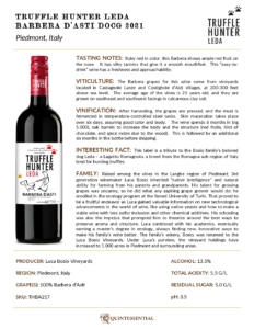 2021 Truffle Hunter Leda Barbera d’Asti – Fact Sheet