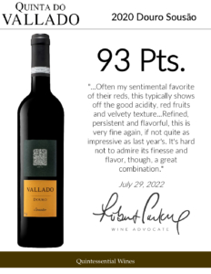 2020 Quinta do Vallado Douro Sousão – 93 points, Wine Advocate – Accolade Sell Sheet