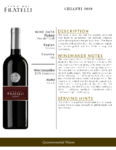 2020 Vino dei Fratelli Chianti – Fact Sheet
