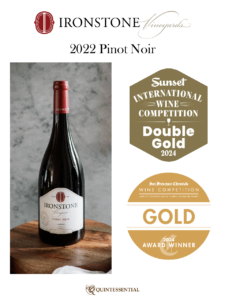 2022 Ironstone Pinot Noir – Accolades Sell Sheet