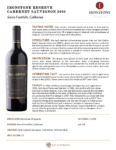 2022 Ironstone Reserve Cabernet Sauvignon – Fact Sheet