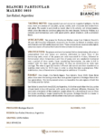 2022 Particular Malbec – Fact Sheet