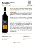 2021 Quinta do Vallado Douro Sousão – Fact Sheet