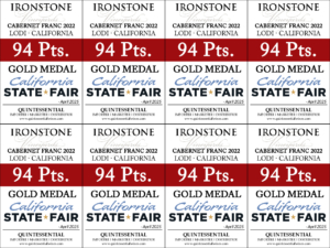 2022 Ironstone Cabernet Franc –  94pt CA State Fair Shelftalker