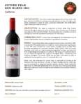 2023 Geyser Peak Red Blend – Fact Sheet