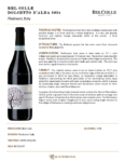 2024 Bel Colle Dolcetto d’Alba DOC – Fact Sheet