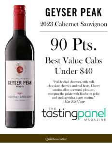 2023 Geyser Peak Cabernet Sauvignon – 90 points, Tasting Panel – Sell Sheet