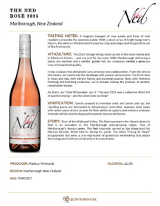 2025 The Ned Rosé – Fact Sheet