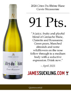 2024 André Brunel Côtes du Rhône Cuvée Becassonne – 91 points, James Suckling – Sell Sheet