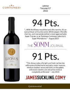 2022 Cortonesi Lèonus Toscana IGT – Accolades Sell Sheet