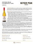 2024 Geyser Peak Chardonnay – Fact Sheet