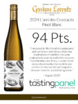 2024 Gustave Lorentz L’ami des Crustacés Pinot Blanc – 94 points, Tasting Panel – Sell Sheet
