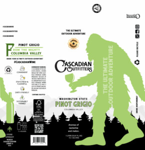 Cascadian Outfitters Pinot Grigio 1L Tetra – Label