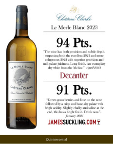 2023 Château Clarke Le Merle Blanc – Multi Score – Sell Sheet