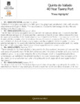 Quinta do Vallado 40 year Old Tawny – Press Highlights