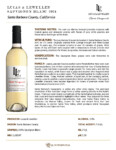 2024 Lucas & Lewellen Sauvignon Blanc – Fact Sheet