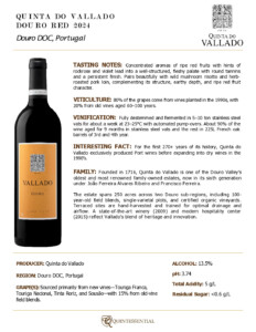 2024 Quinta do Vallado Douro Red – Fact Sheet