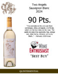 2024 Two Angels Sauvignon Blanc – 90 points, Wine Enthusiast – Accolade Sheet