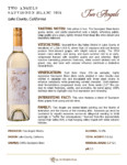 2024 Two Angels Sauvignon Blanc – Fact Sheet