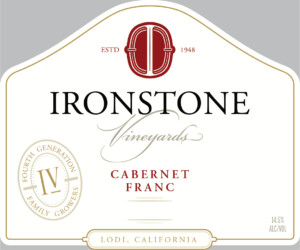 Ironstone Cabernet Franc – Front Label – 2022 & After
