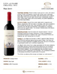 2022 Luis Alegre Crianza – Fact Sheet