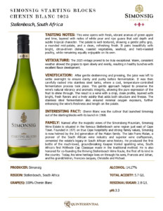 2025  Simonsig Chenin Blanc – Fact Sheet