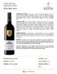 2020 Viña Eguía Reserva – Fact Sheet