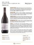 2021 Bel Colle Barolo DOCG Simposio – Fact Sheet